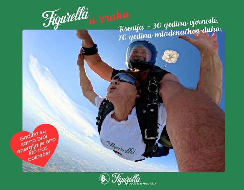 70 godina. 30 godina Figurelle. Bez straha za nove izazove.</p>
<p>Naša dugogodišnja klijentica Ksenija već 30 godina dio je Figurella obitelji. Danas, sa svojih 70 godina, svojom energijom, vitalnošću i hrabrošću pokazuje da godine nisu prepreka za nove izazove.</p>
<p>Ksenija (70)